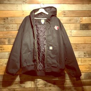 Carhartt XXL Black Hooded Jacket Texas Tech